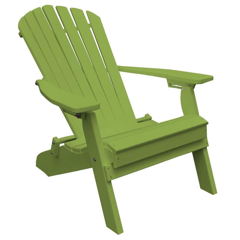 Poly Folding and Reclining Adirondack Chair - Tropical Lime