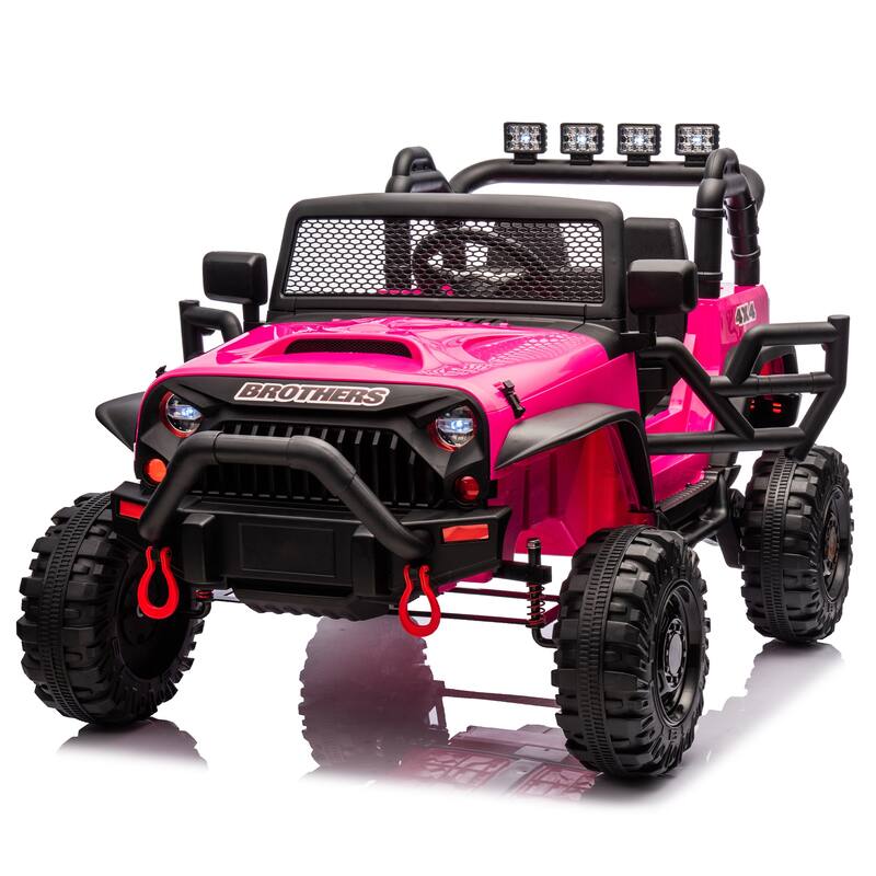 Kids Electric Ride-On Car 24V 400W with Parents Control, 3 Speed Settings, Bluetooth, USB, Music, LED Searchlights