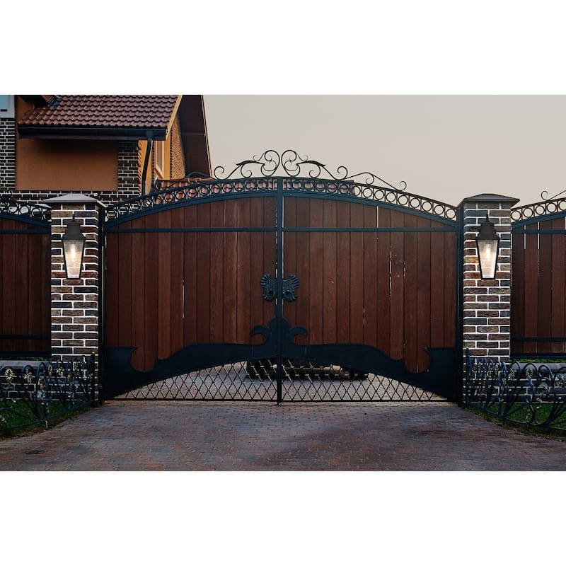 Lawrence 1 Light Medium Wall Lantern Matte Black with Clear Seeded Glass