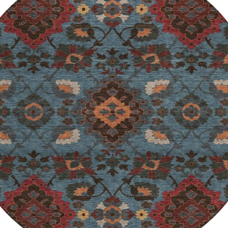 HomeRoots Oriental Traditional Rectangle Outdoor Rug