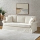 preview thumbnail 3 of 15, Enrico 82" Farmhouse Slipcovered Sofa with Rolled Armrest by HULALA HOME White
