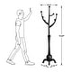 preview thumbnail 9 of 140, Tree-branch Rubberwood Freestanding Coat Rack with Hooks