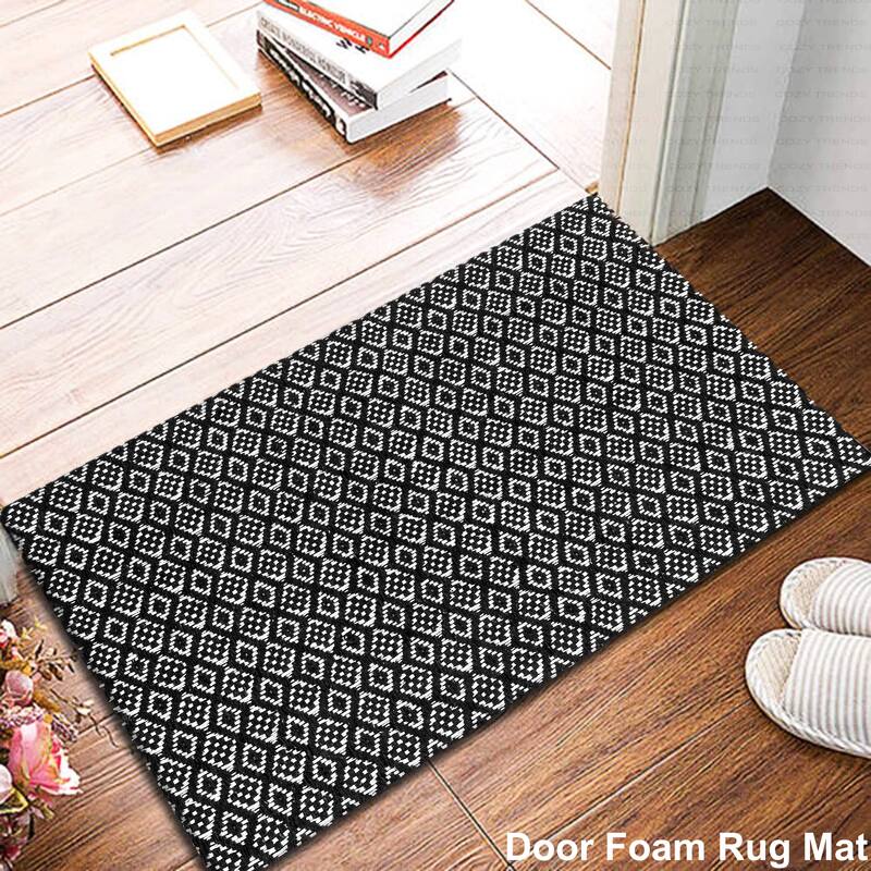 Woven Cotton Anti Fatigue Cushioned Kitchen | Doormat | Bathroom 18" x 30" Mats With Foam Backing Anti Slip - 18''x30''