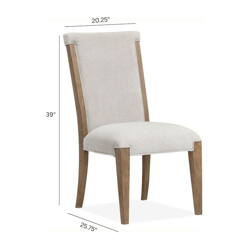 Magnussen Home Plum Creek Sierra Brown Upholstered Side Chair Two Pack - 20.25''W x 25.75''D x 39''H