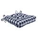 Buffalo Check Tufted Chair Seat Cushions - Set of Two