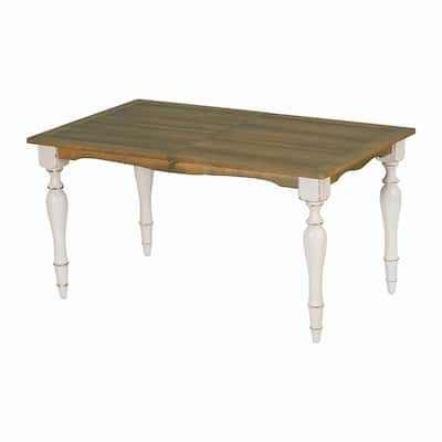 82.7-Inch Extendable Dining Table with 23.6-Inch Removable Leaf