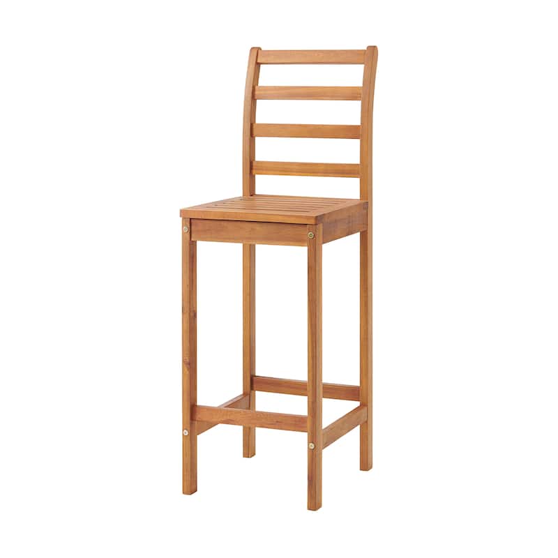 Brandon Acacia Wood Outdoor Bar Height Bistro Set, Set of 3