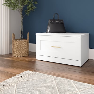Hampton Heights 30W Shoe Bench with Drawer by Bush Furniture