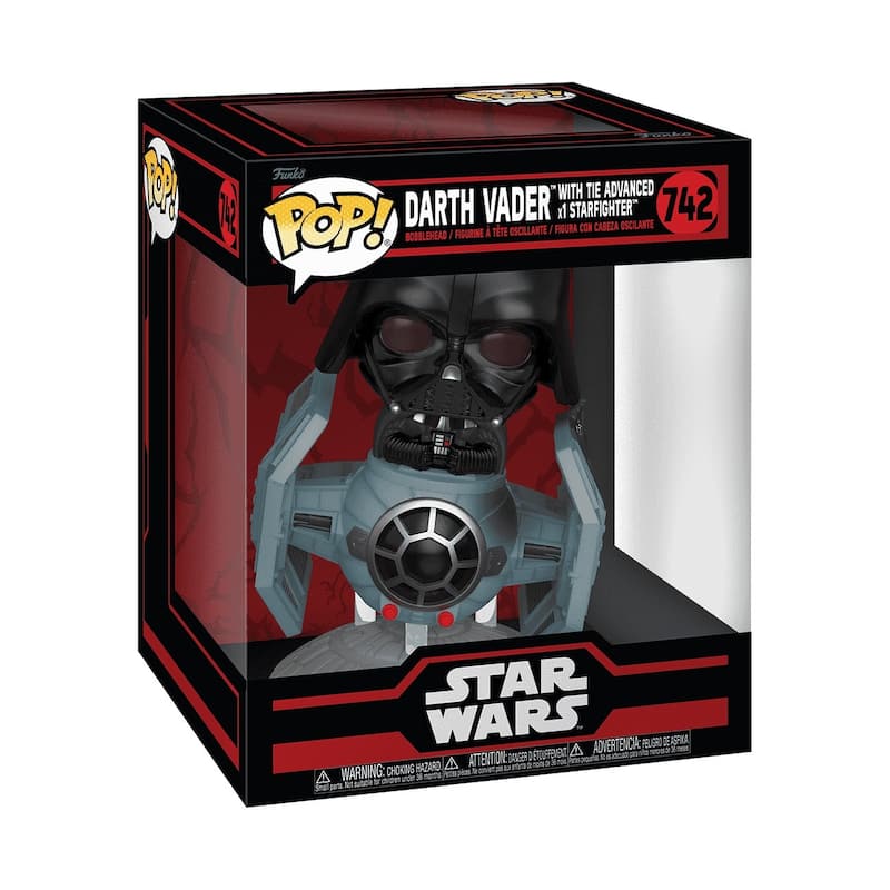 Funko POP! Rides Deluxe Star Wars Darth Vader Advanced X1 Starfighter Vinyl Figure (#742) - Multi-Color