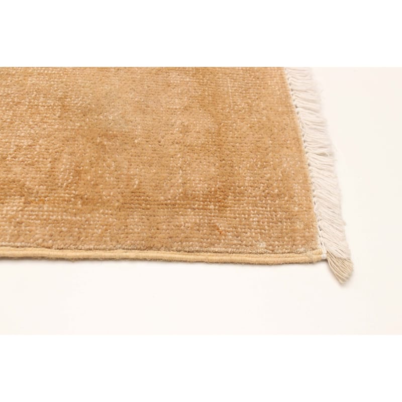ECARPETGALLERY Hand-knotted Vibrance Tan Wool Rug - 5'5 x 7'10