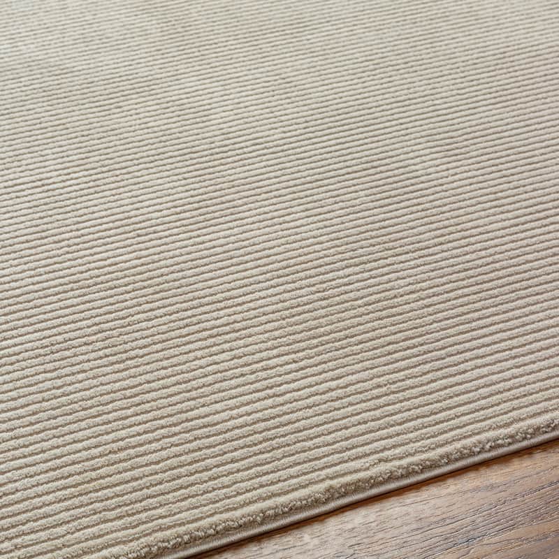 Livabliss Alder Machine Washable Solid Stripe Area Rug