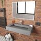 Pyramid Solid Surface Wall-Mounted Bathroom Sink