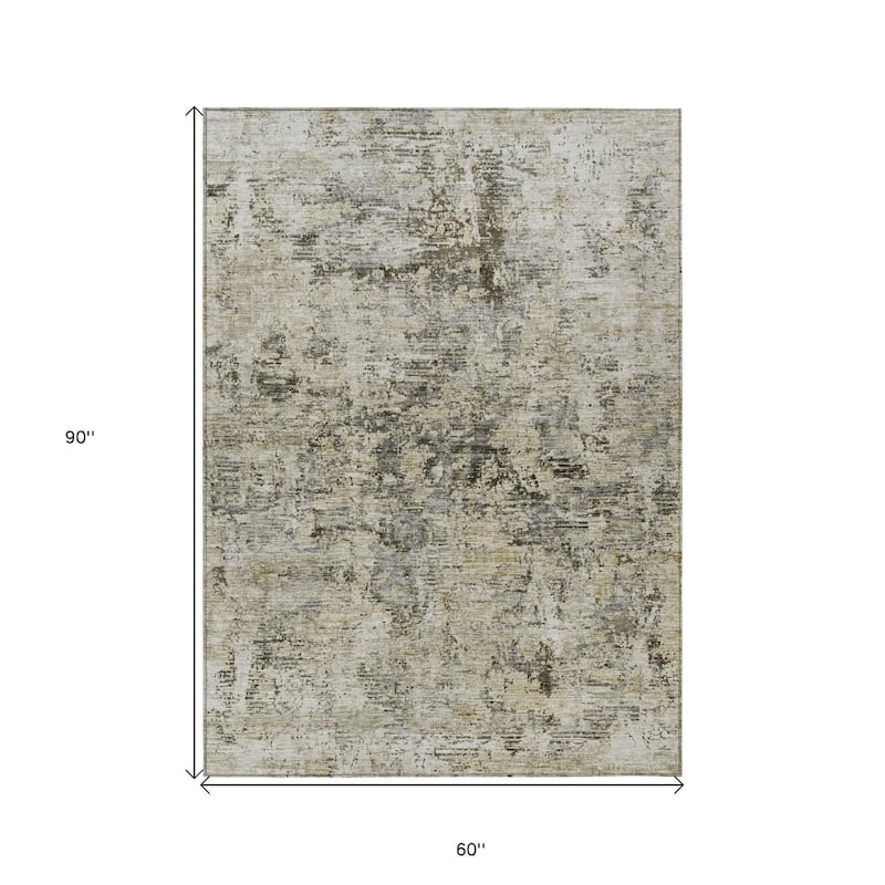 HomeRoots Abstract Transitional Rectangle Outdoor Rug
