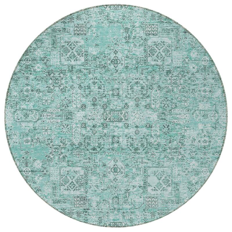 HomeRoots Floral Transitional Rectangle Outdoor Rug