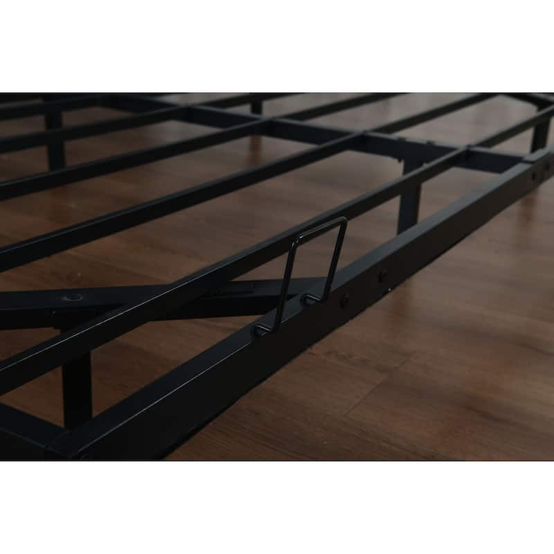 King Size Floating Bed Frames with LED Lights, Metal Platform Bed , Solid and Stable, Noise Free, No Box Spring Needed
