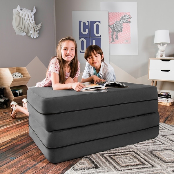 Jaxx Big Kids Convertible Sleeper Sofa Ottoman Set On Sale