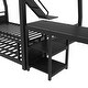 preview thumbnail 2 of 29, L-Shaped Metal Bunk Bed and Loft Bed with Desk, Storage Shelves and Slide