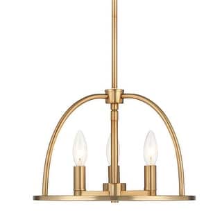 Abbott 3 Light Vibrant Gold Chandelier - 13.75'' W x 10'' H - 13.75'' W x 10'' H
