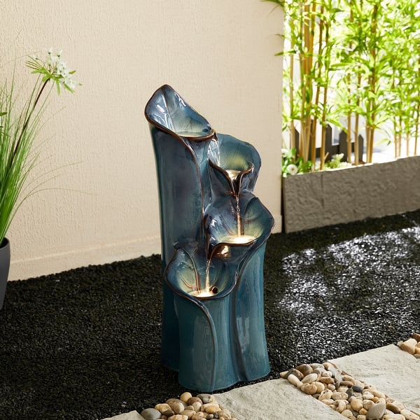 PRETYZOOM Fish Tank Waterfall Dispenser Decorative Water Fountain Stone Mill For Outdoor And Indoor Aquatic Decor For Garden And Balcony