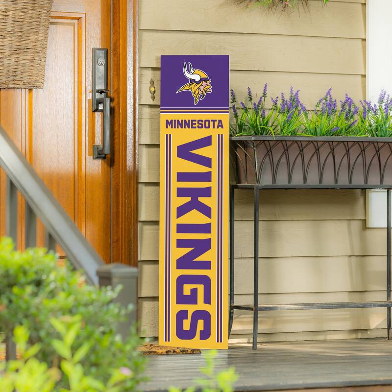 47" Double Sided Seasonal Porch Leaner, Minnesota Vikings - 47" x 11.25"