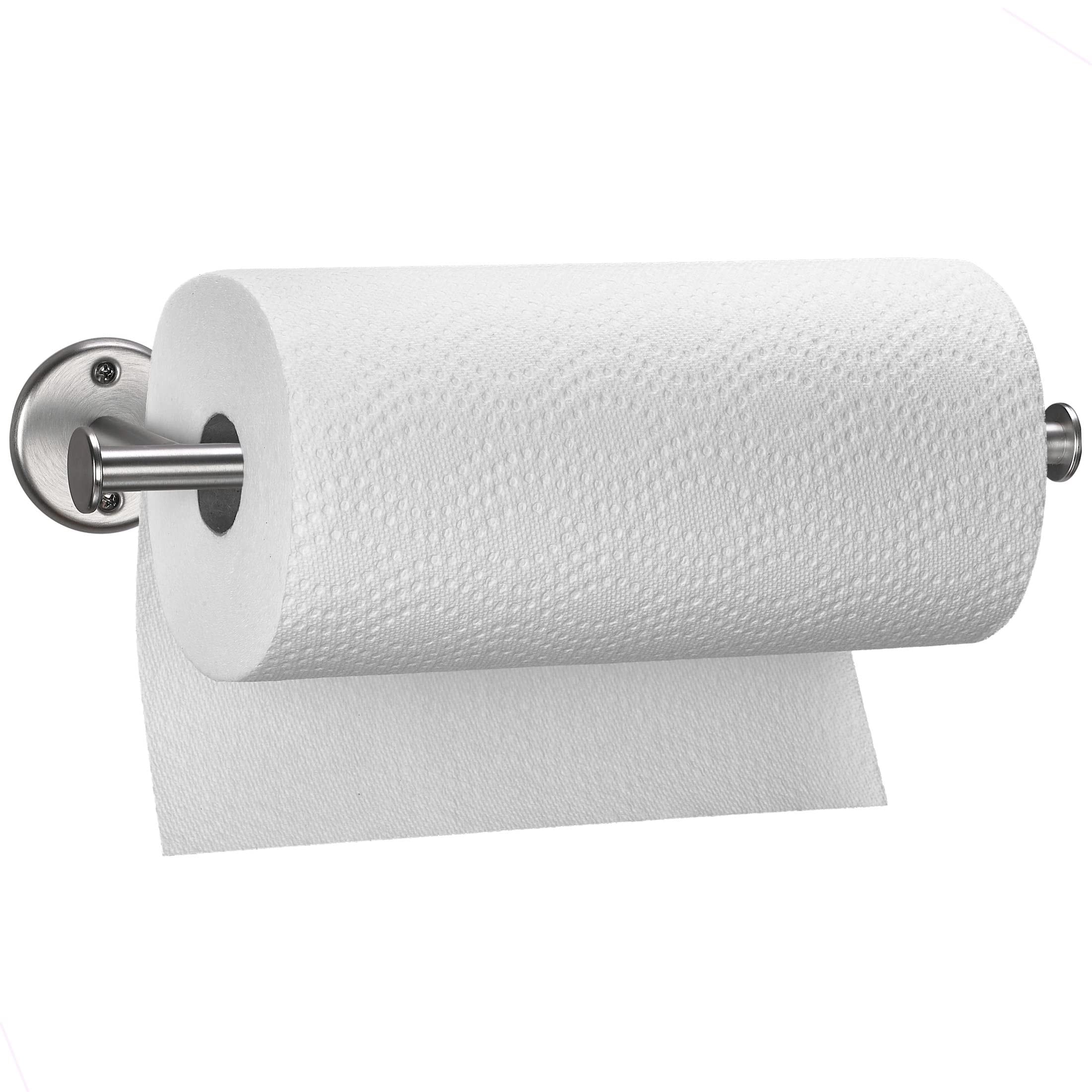 HOLDN’ STORAGE Paper Towel Holder for Regular and Jumbo Rolls Countertop or Wall Mount Metal Organizer