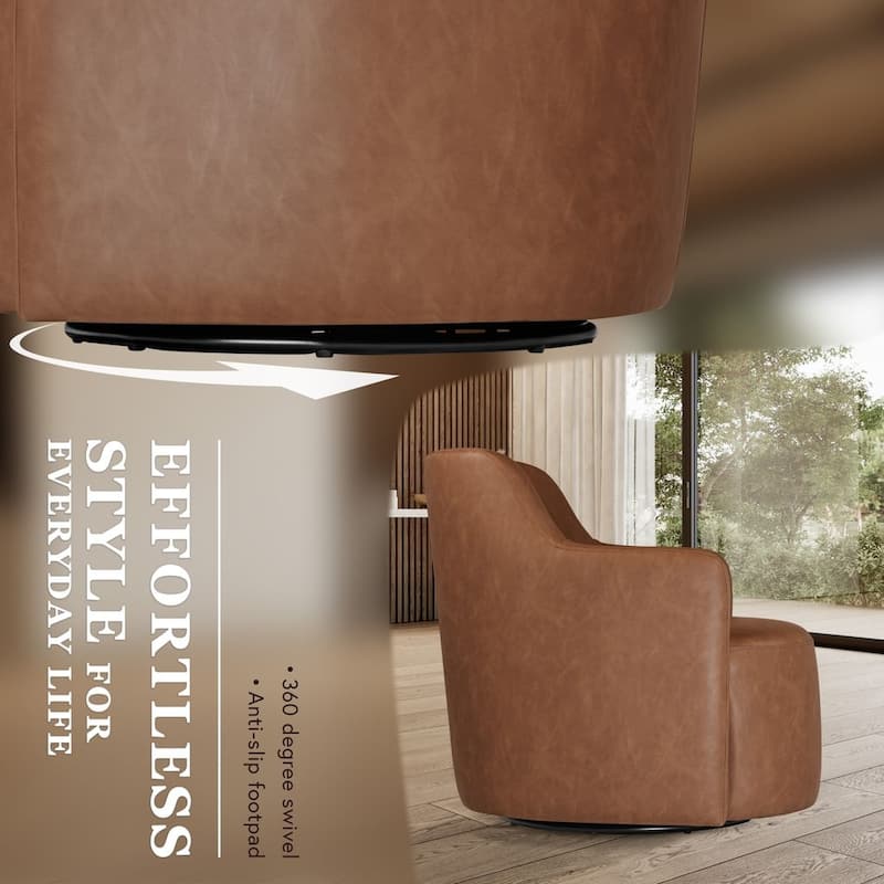 HomePop Upholstered Swivel Accent Chair
