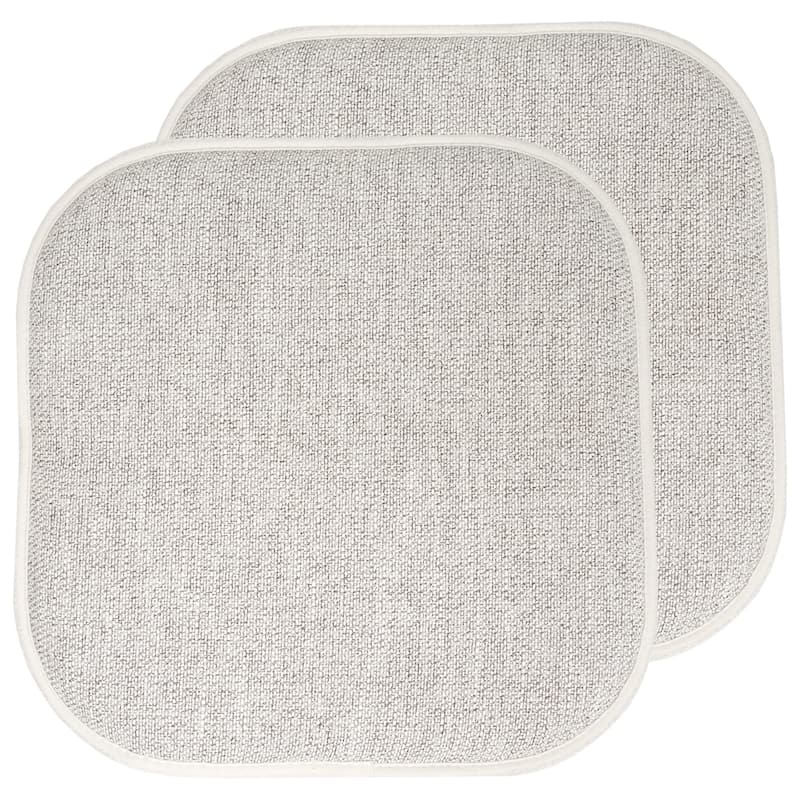 Sweet Home Collection Alexis Memory Foam No Slip Back Chair Pad Cushion 16" x 16" - Set of 2 - Cream/Brown