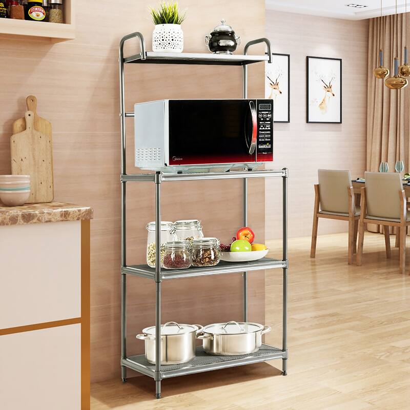 4-Tier Kitchen Microwave Storage Rack Oven Stand