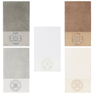 Authentic Hotel and Spa 100% Turkish Cotton Alyssa Embellished Bath Towel