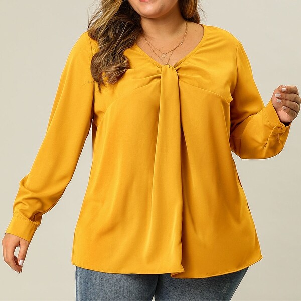 women's plus size yellow tops