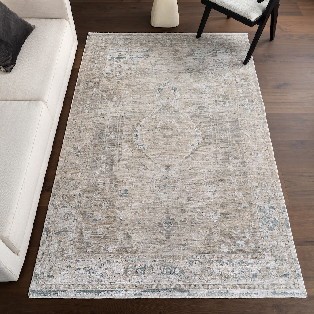 Nuloom Graciela Medallion Fringe Area Rug