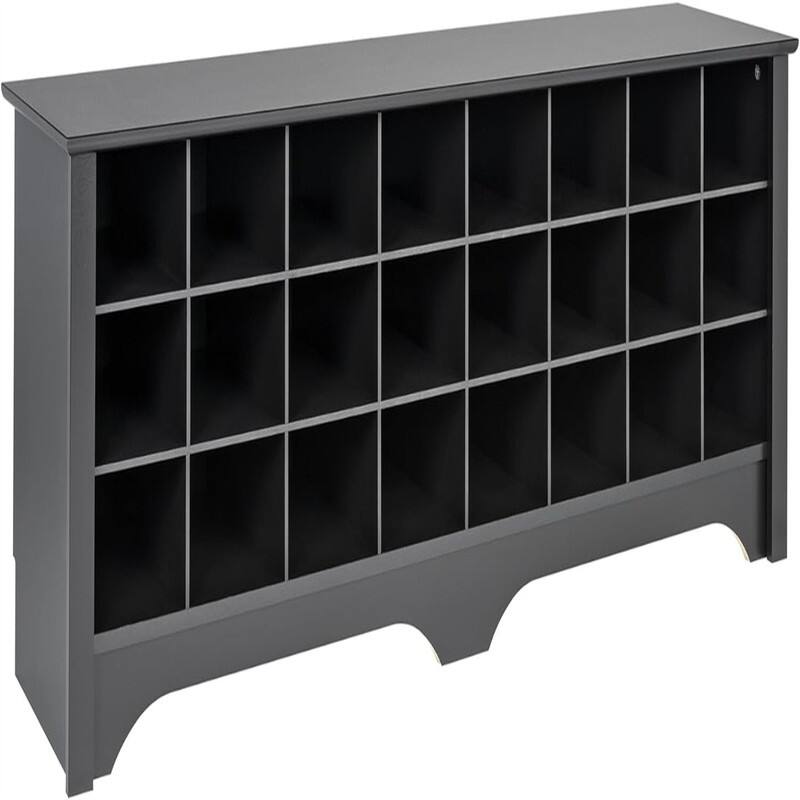 24 Pair Shoe Storage Cubby Bench - 15.5"D x 60"W x 20.25"H