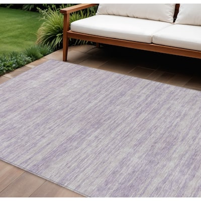 HomeRoots Abstract Modern Rectangle Outdoor Rug