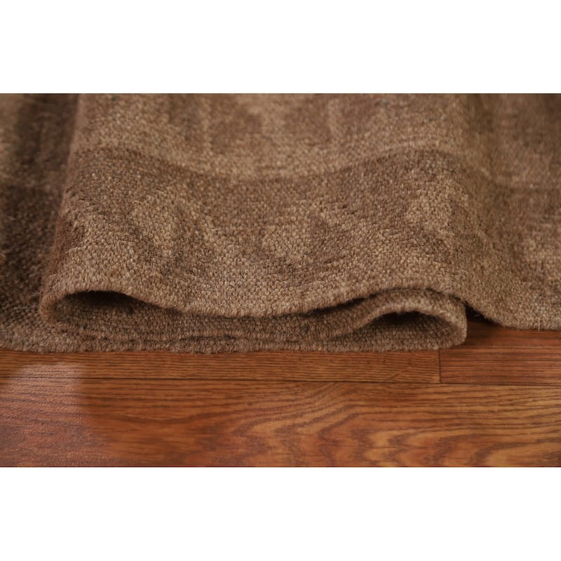 Reversible Kilim Rug Hand-woven Living Room Wool Carpet - 6'9" x 9'6"