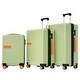 preview thumbnail 1 of 31, Contrast Color 3 Piece Luggage Set Hardside Spinner Suitcase Green