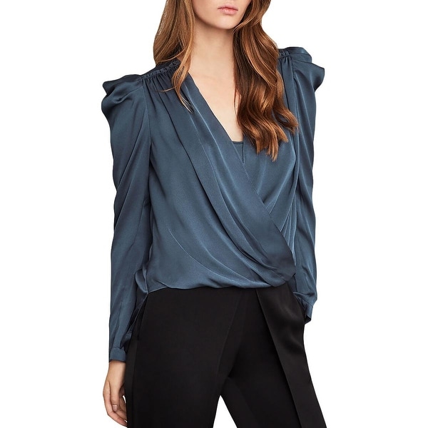 BCBGeneration Womens Pleat Sleeve Blouse