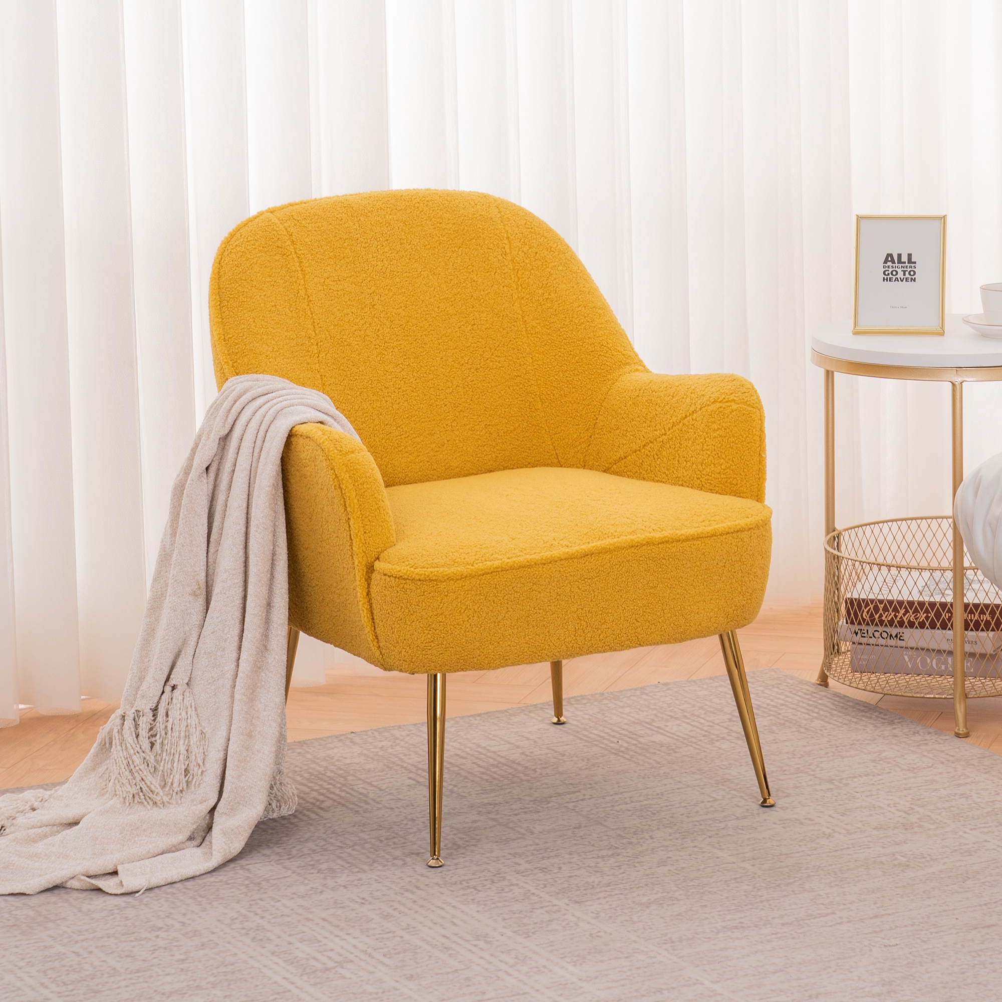Reclining store accent armchair