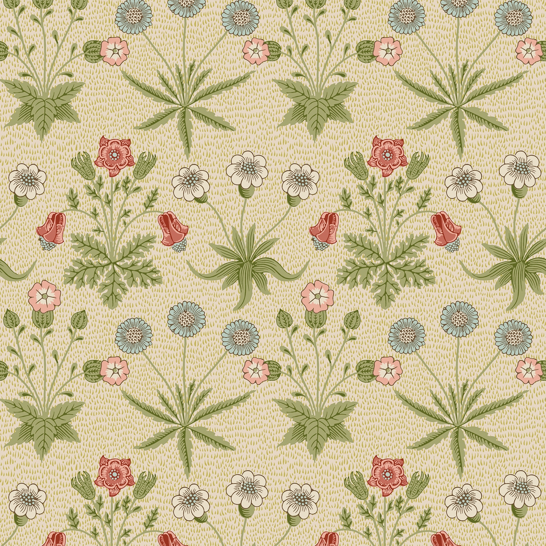 Daisy Fennel and Rose Peel and Stick Wallpaper