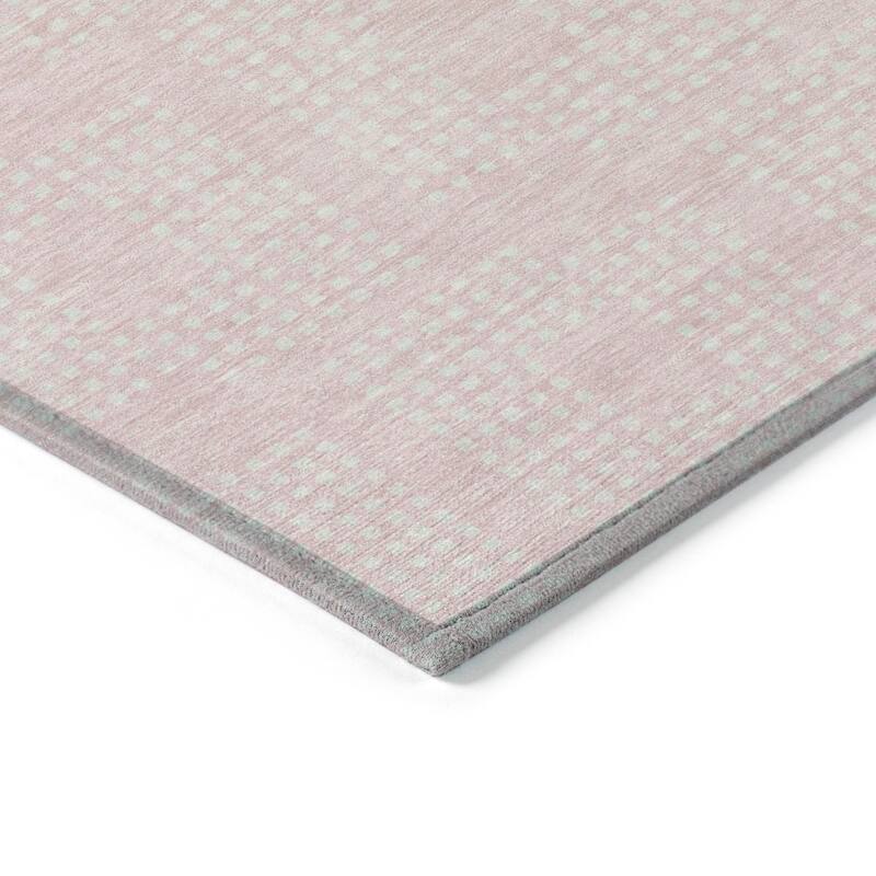 Machine Washable Indoor/ Outdoor Chantille Houndstooth Modern Rug