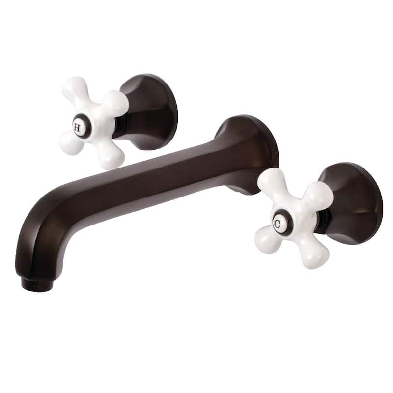 Kingston Brass Metropolitan 1.2 GPM Wall Mounted Widespread Bathroom - Oil Rubbed Bronze