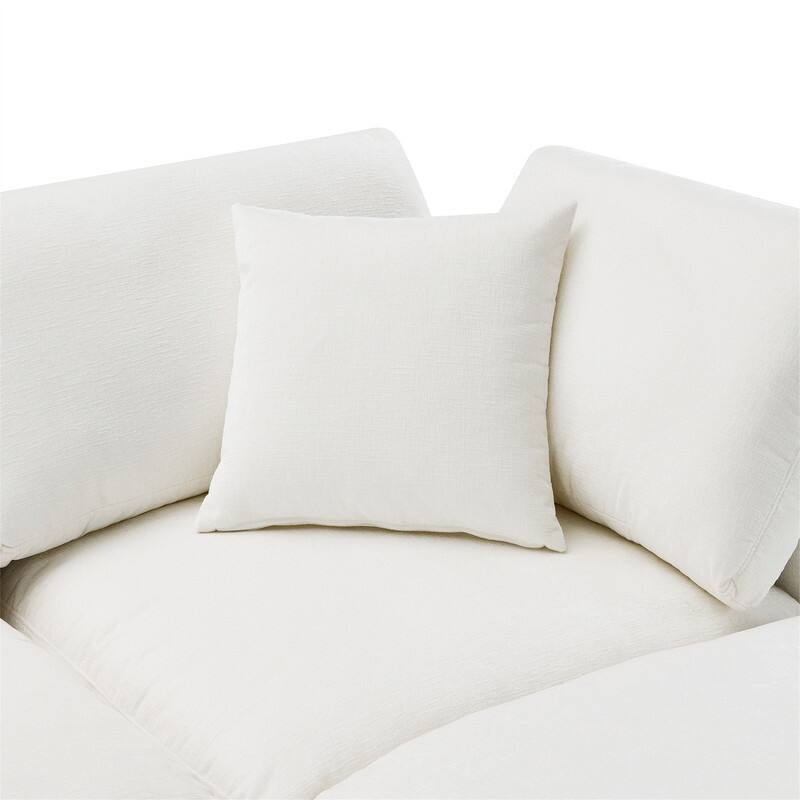 Modern Modular U-Shaped Sectional Sofa, Convertible Cloud Sleeper Sofa Bed, 6 Seat Chenille Sectional Couch Set with Ottoman