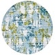 preview thumbnail 76 of 84, SAFAVIEH Skyler Roumpini Modern Abstract Rug 6'7" Round - Teal/Green - Round