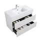 36"Bathroom Vanity with Sink,Storage Wall Mounted Floating Bathroom Vanity,One-Piece White Sink Basin without Drain and Faucet