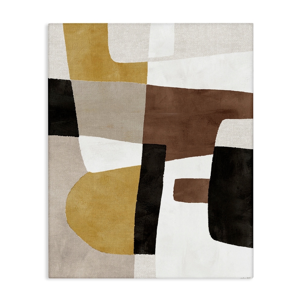 Stupell Abstract Shapes in Earth Tones Canvas Wall Art Design By Amber Sterling