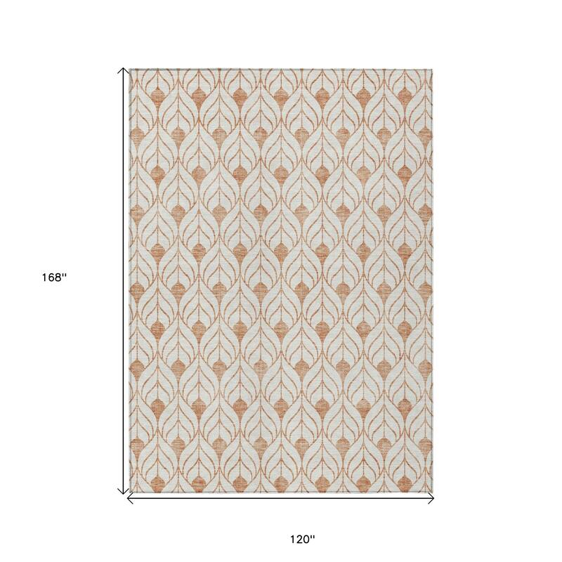 HomeRoots Geometric Transitional Rectangle Outdoor Rug
