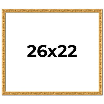 26x22 Frame Gold Real Wood Picture Frame Width 1 inches | Interior