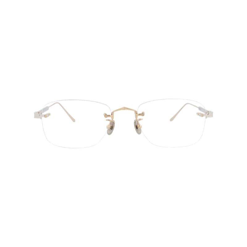 Cartier Square-Frame Titanium Optical Frames - Gold Silver Transparent - Multi