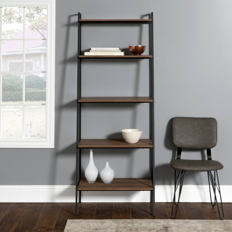 Middlebrook Lahuri 72-inch Open Ladder 5-shelf Bookshelf - Mocha