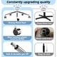 preview thumbnail 17 of 22, Armless Desk Chair Makeup Vanity Chair with Wheels and Adjustable Height Office Chair Criss Cross Cross-Legged Chair