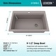 preview thumbnail 3 of 5, 33 Inch Lexicon Platinum Quartz Composite Drop-in Undermount Single Bowl Workstation Galaxy Concrete Kitchen Sink LP-750TM-C